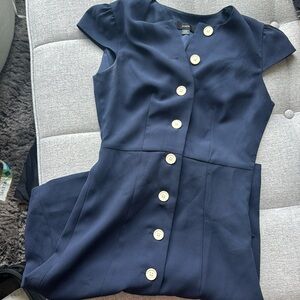 J crew midi dress with white buttons